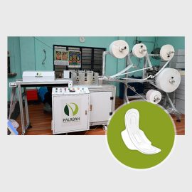 Palasah Automatic Sanitary Napkin Manufacturing Machine with Folding. 1+1 machine